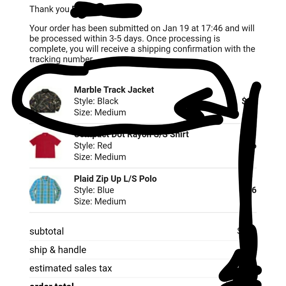 Supreme marble track jacket - Picture 3 of 6